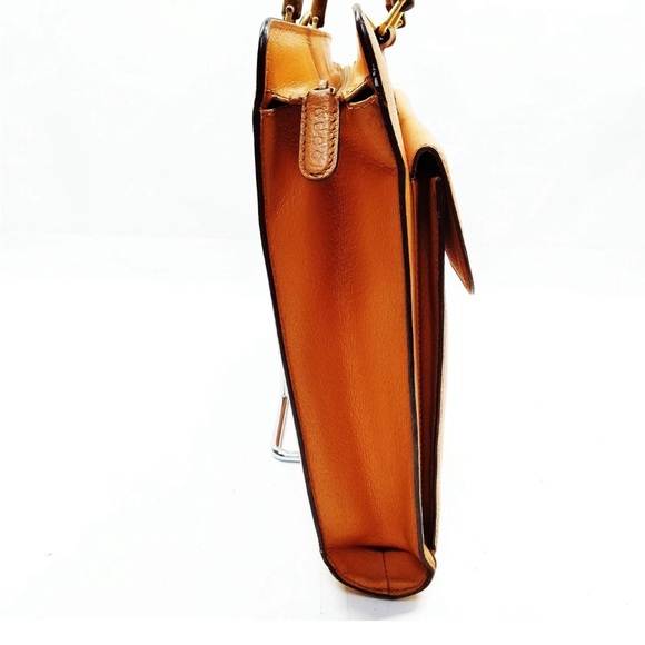 Gucci Bamboo Tan Leather Briefcase/Handbag - Picture 3 of 10